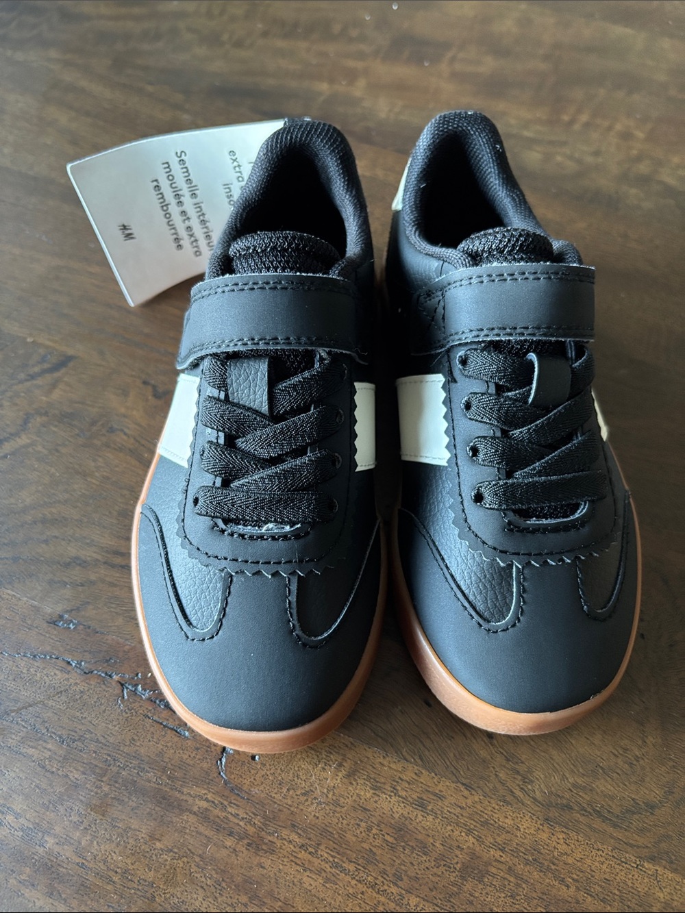 H&M Black and White Kids Sneakers with Gum Sole